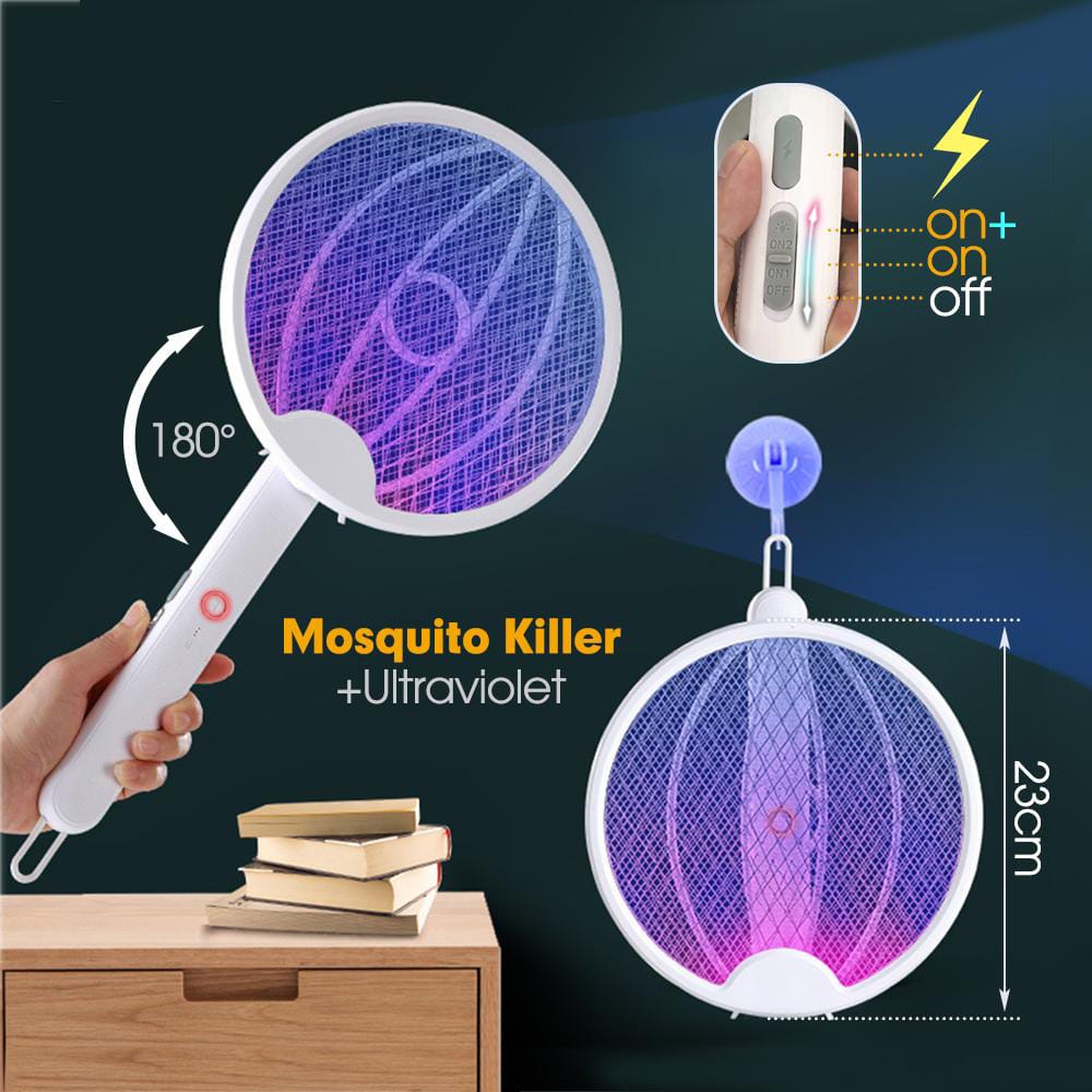 Foldable Electric Mosquito Killer USB Rechargeable Fly Trap Mosquito Swatter Racket Insect Killer - Image 2