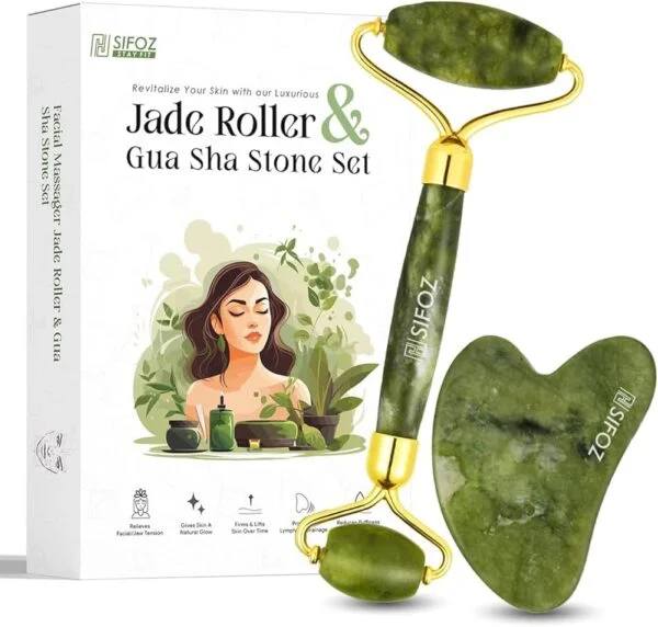 Jade roller and gua sha set