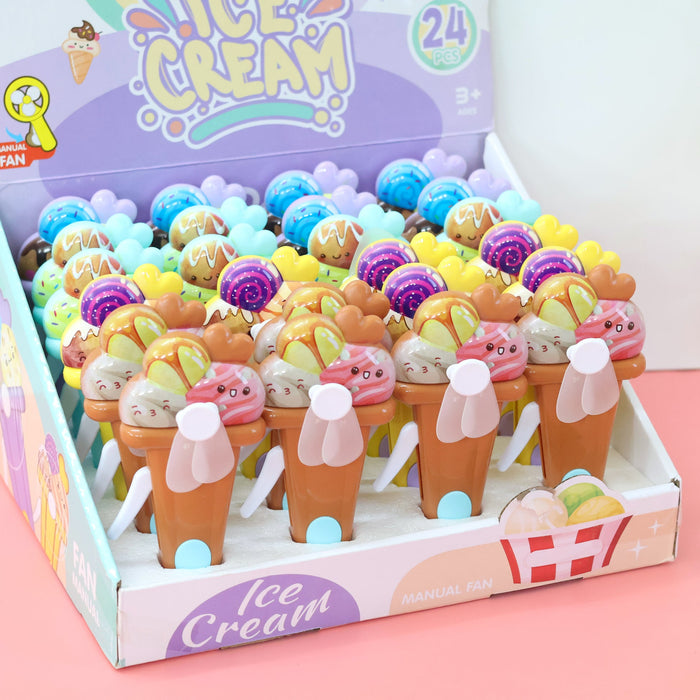New ice cream Shaped Non Electric Hand Fan